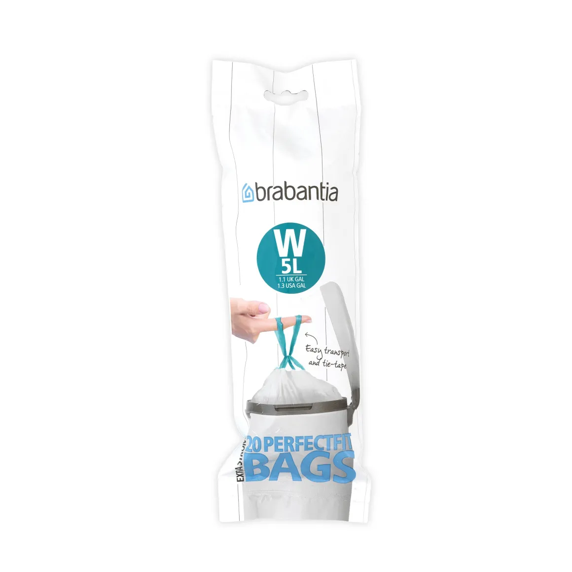 Brabantia Afvalzak Perfectfit W Wit 5L 20 Stuks