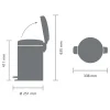 Brabantia Pedaalemmer Newicon Matt Black 12L