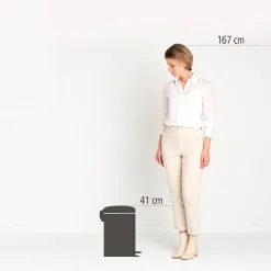 Brabantia Pedaalemmer Newicon Matt Black 12L
