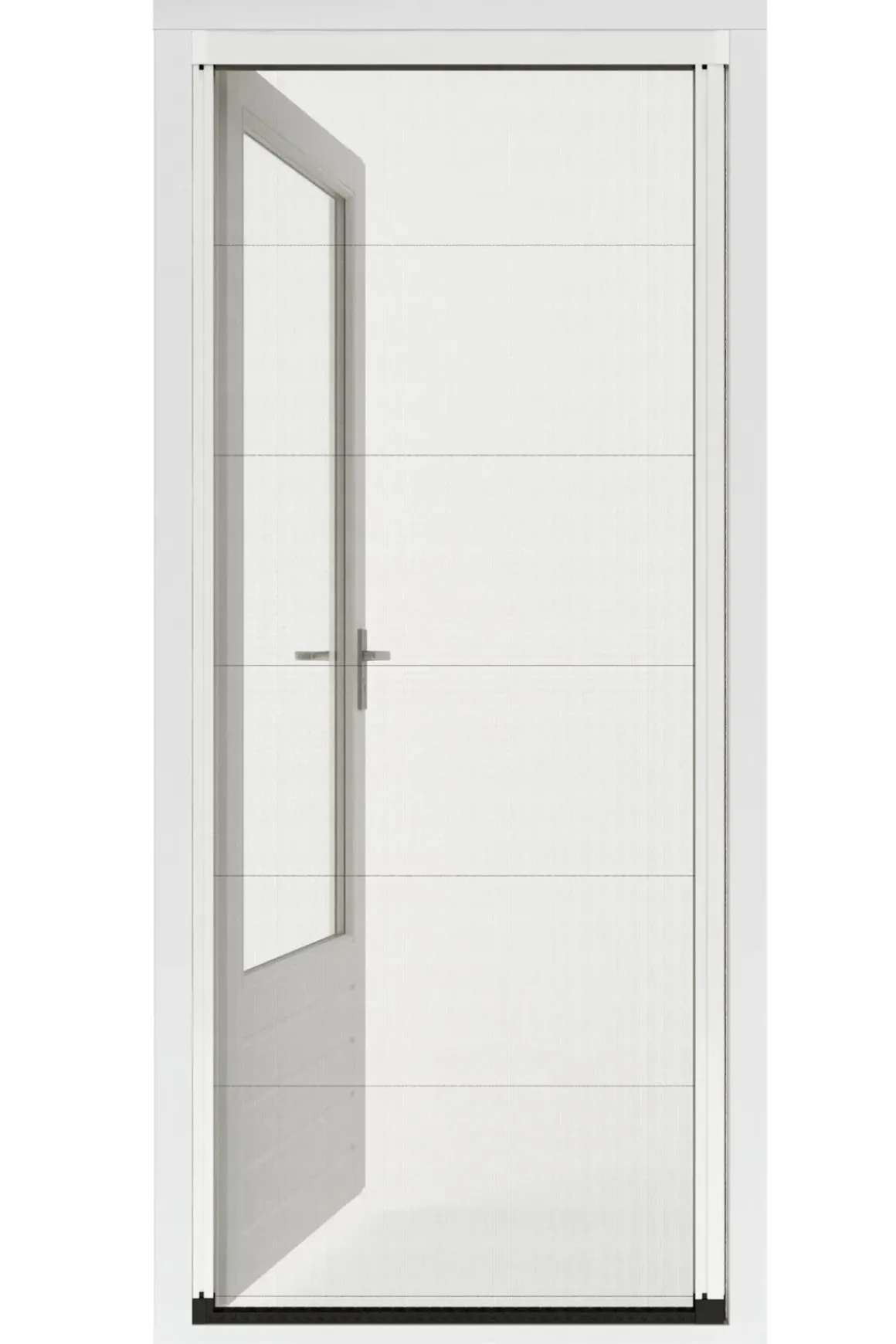 Cando Hordeur Premium D - Plisse Hordeur - Wit Profiel - Zwart Gaas - 96X206Cm
