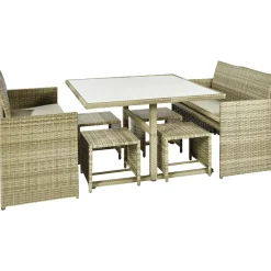Central Park Dining Loungeset Capri Naturel 7-Delig