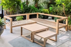 Central Park Hoekbank Loungeset Sorrento Acaciahout