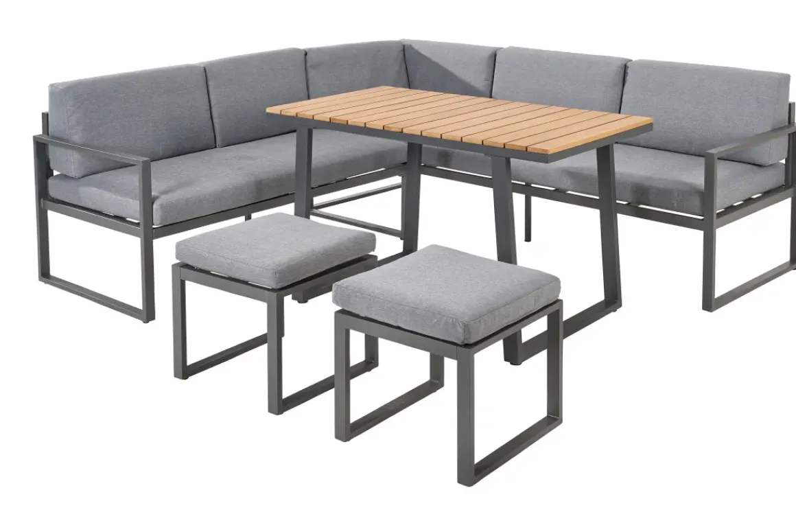 Central Park Hoekbank Loungeset Monte Carlo 5-Delig Aluminium