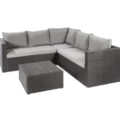 Central Park Hoekbank Loungeset Alea Grijs Staal/Wicker 3 Stuks