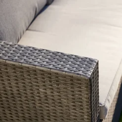 Central Park Hoekbank Loungeset Alea Grijs Staal/Wicker 3 Stuks