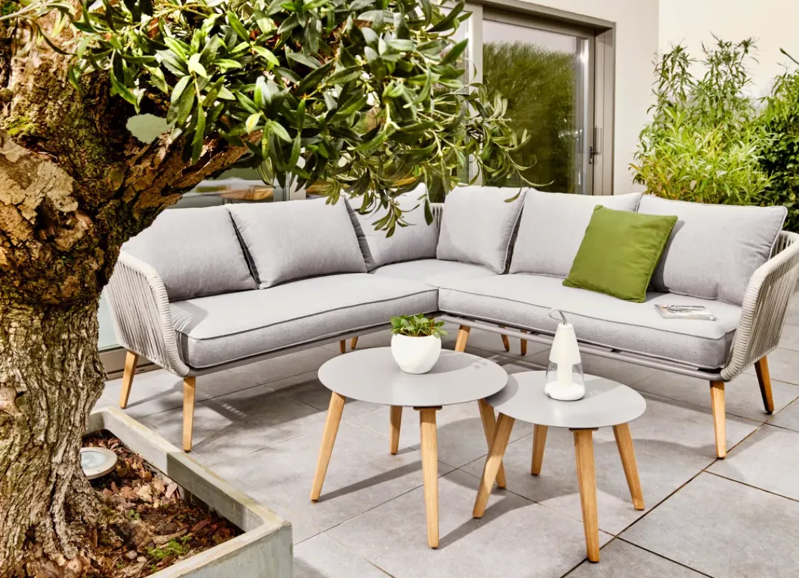 Central Park Ischia Aluminium/Textiel Loungeset 214X214Cm