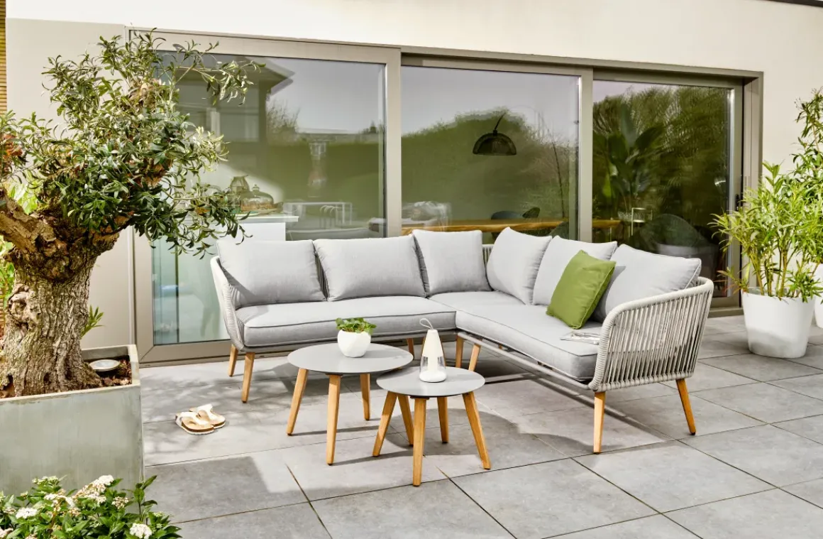 Central Park Ischia Aluminium/Textiel Loungeset 214X214Cm