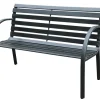 Central Park Tuinbank City Staal/Fsc Eucalyptushout Zwart 122X81,5Cm