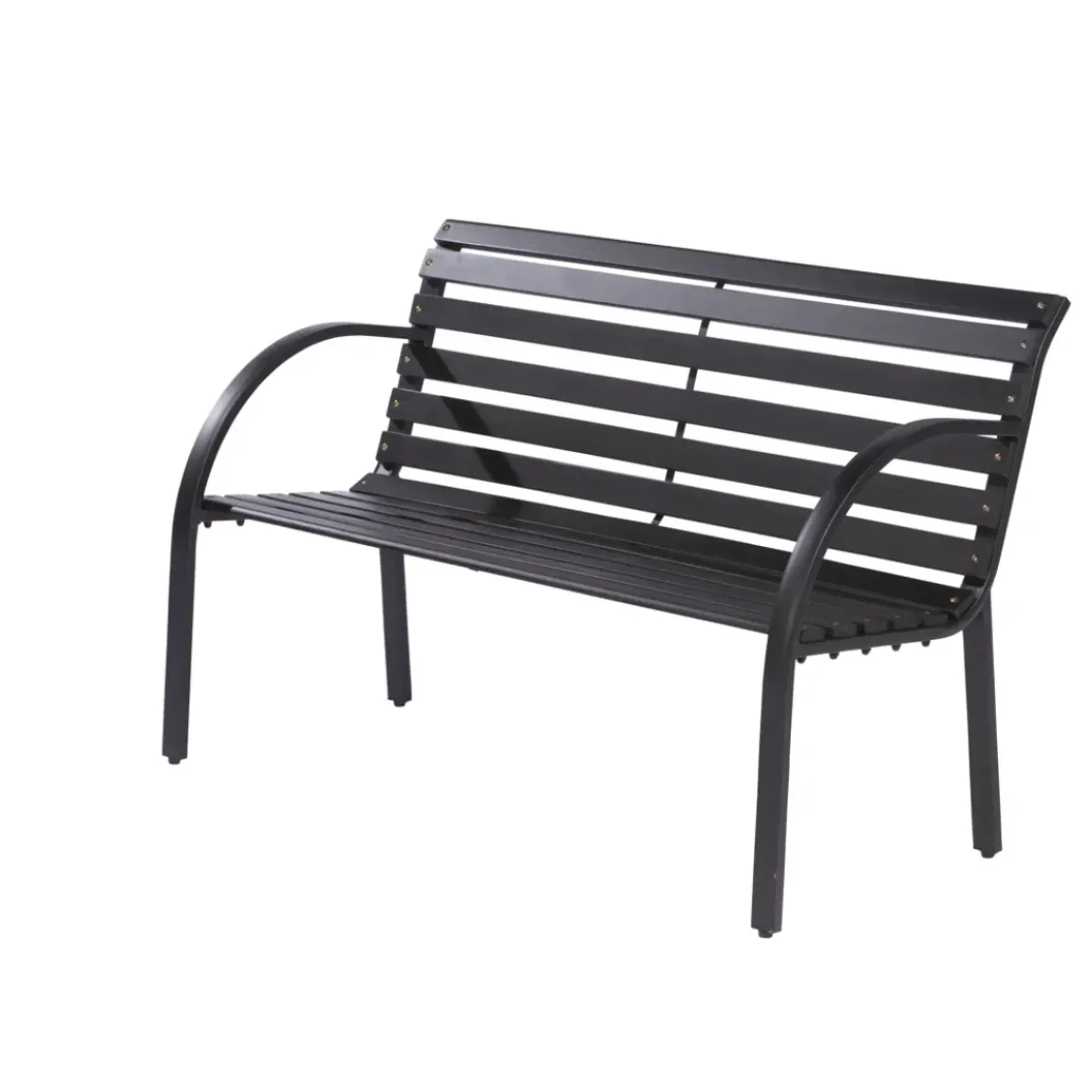 Central Park Tuinbank City Staal/Fsc Eucalyptushout Zwart 122X81,5Cm