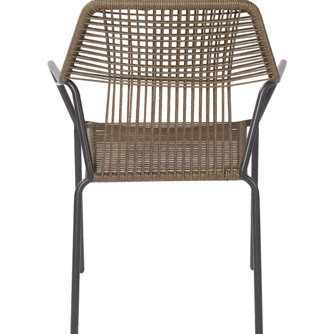 Central Park Tuinstoel Frejus Stapelbaar Wicker Donkergrijs 65,5X62X84Cm