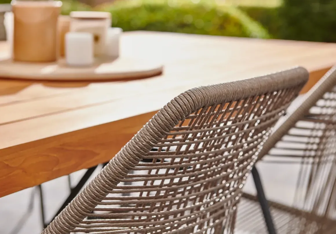 Central Park Tuinstoel Frejus Stapelbaar Wicker Donkergrijs 65,5X62X84Cm