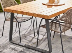 Central Park Tuinstoel Frejus Stapelbaar Wicker Donkergrijs 65,5X62X84Cm
