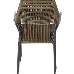 Central Park Tuinstoel Frejus Stapelbaar Wicker Donkergrijs 65,5X62X84Cm