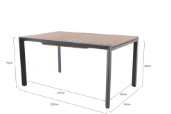 Central Park Tuintafel Analee Uitschuifbaar 146/219X90Cm