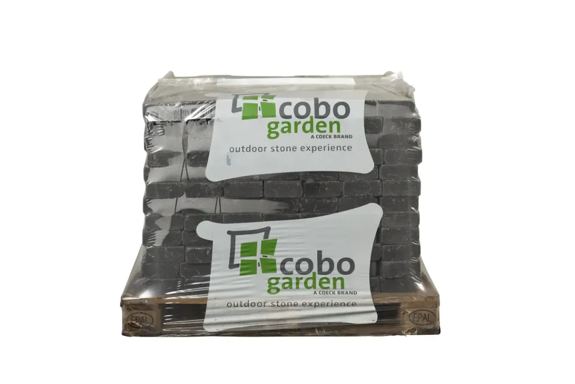 Coeck Kassei Zwart Getrommeld 15X15X6Cm 420 Stuks + Palet 3004837