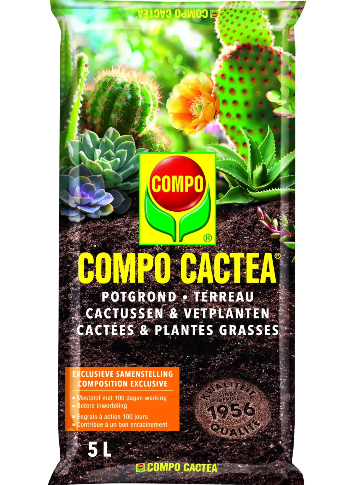 Compo Sana Potgrond Cactussen & Vetplanten 5L