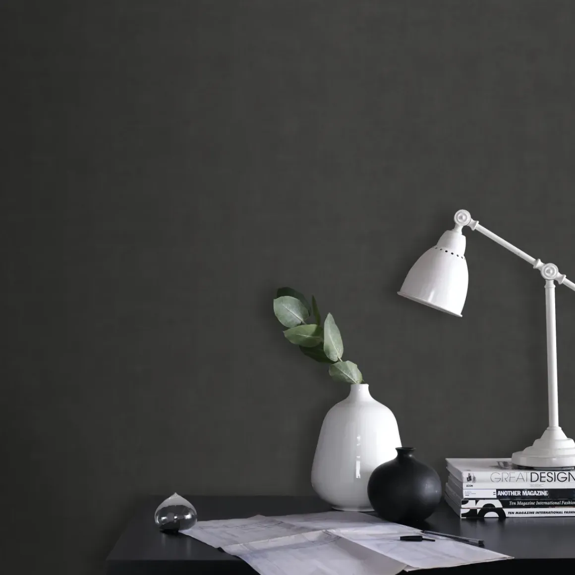 Decomode Vliesbehang Concrete Matte Antraciet