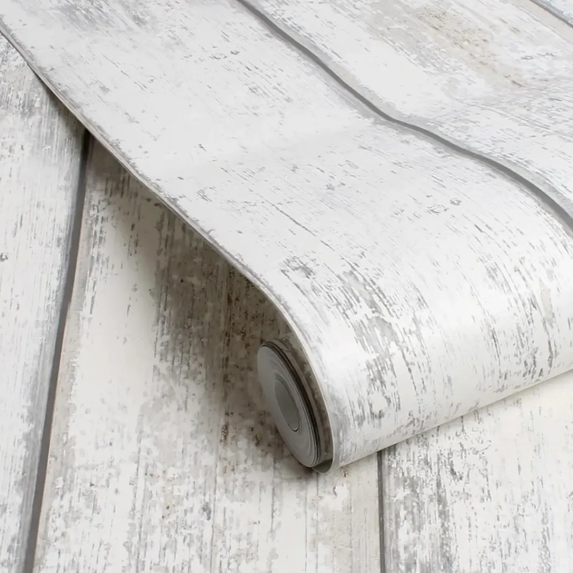 Decomode Vliesbehang Hout Wit