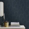 Decomode Vliesbehang Odile Blauwgroen