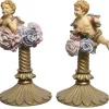 Decoris Kandelaar Polyresin 27Cm Creme