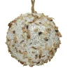 Decoris Kerstbal Glitter Foam Wit 8Cm