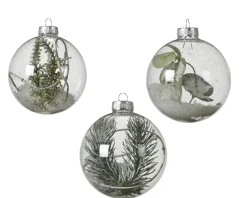 Decoris Kerstbal Sneeuw Glas O8Cm Diversen