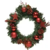 Decoris Kerstkrans Glitter 30Cm Groen/Rood