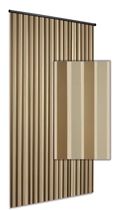 Degor Deurgordijn Linten Goud/Beige 90X220Cm