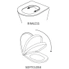 Differenz Hangtoilet Mat Zwart | Soft-Close & Quick Release Toiletzitting |Randloos Toiletpot