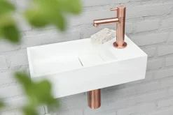 Differnz Fontein 36X185X9Cm Solid Surface Wit