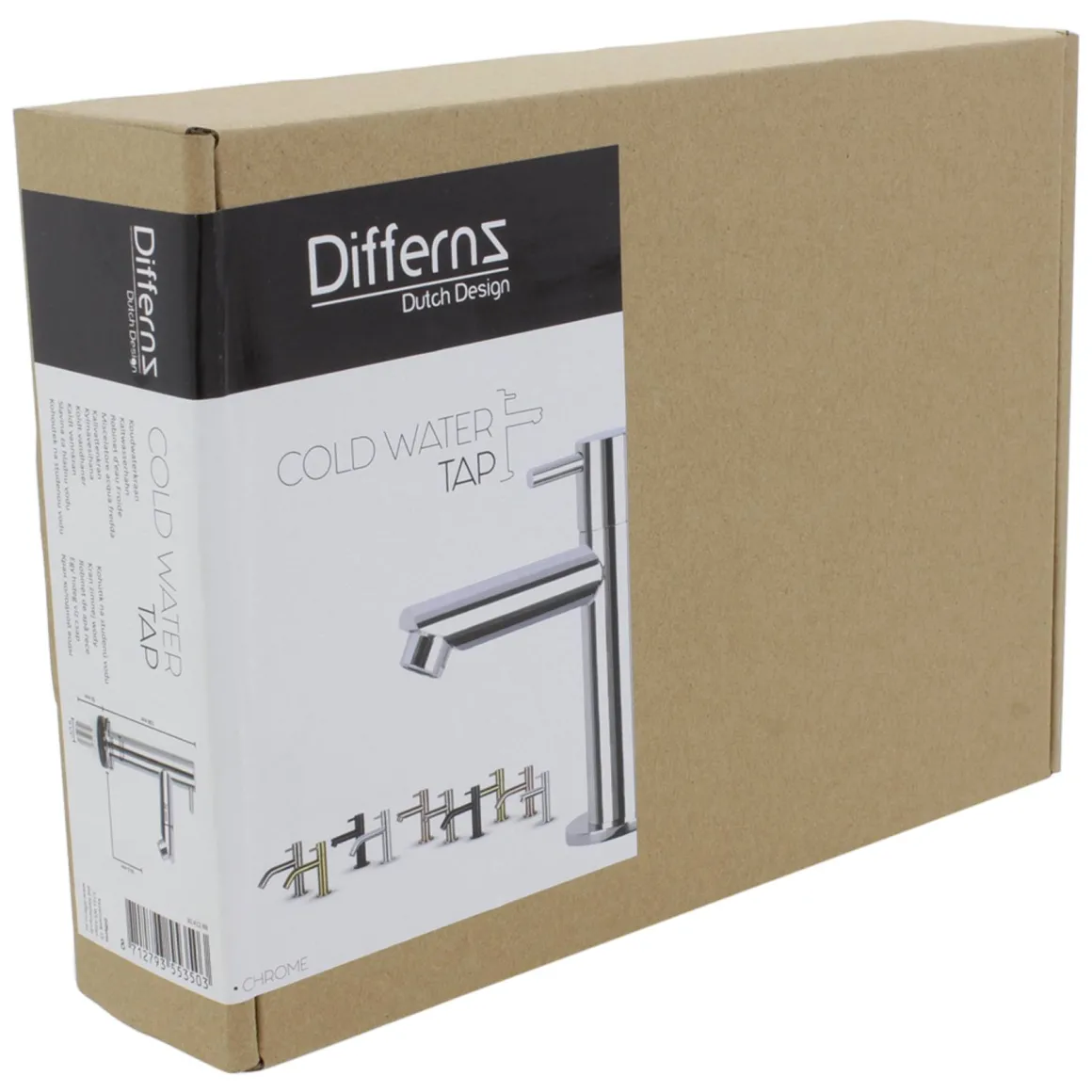 Differnz Fonteinkraan Mix&Match Recht Chroom