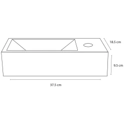 Differnz Toiletfontein Helios Marmer 37,5X18,5X9,5Cm