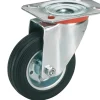 Dorner Helmer Zwenkwiel Rubber Zwart/Oranje 125Mm