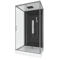 Douchecabine Aurlane Trendy Style Rechthoekig Omkeerbaar Met Hydromassage 110X80Cm