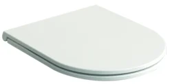 Duneo - Wc-Zitting In Thermohardende Kunststof - Inox Scharnieren - Afklikbaar Met 1 Knop - Soft Close Sluiting - Anti-Bacterieel - D-Vorm - Vorm Aangepast Aan Rechte Wc-Potten - Extra Plat Ontwerp