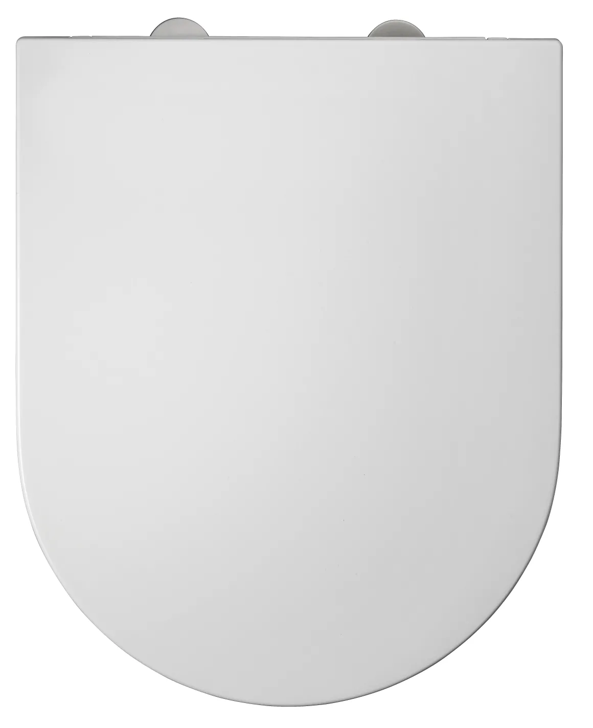 Duneo - Wc-Zitting In Thermohardende Kunststof - Inox Scharnieren - Afklikbaar Met 1 Knop - Soft Close Sluiting - Anti-Bacterieel - D-Vorm - Vorm Aangepast Aan Rechte Wc-Potten - Extra Plat Ontwerp