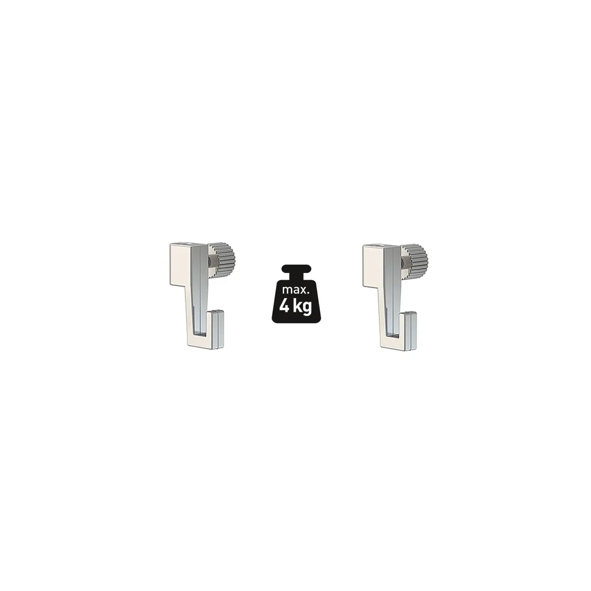 Duraline Phs S/2 Haken 4Kg Click+Top+Up Rail