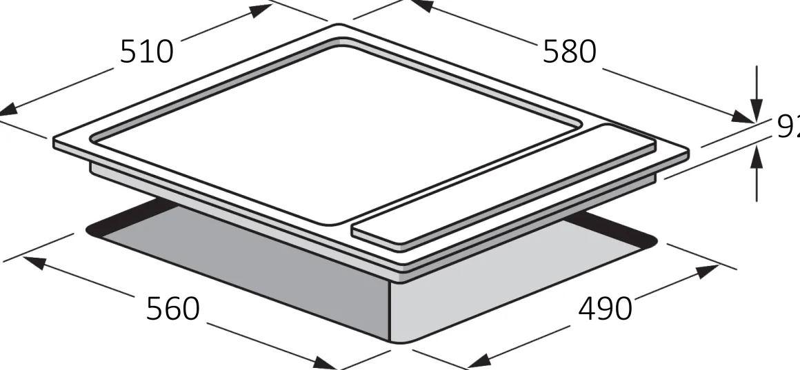 Electrum Elektrische Kookplaat 4 Zones Ps6042Ex Rvs 60Cm