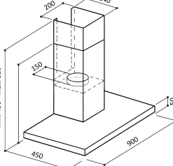 Electrum Schouwafzuigkap Tsh 92120C Ix 90Cm Rvs