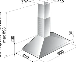Electrum Schouwafzuigkap Ch611Lx Rvs 60Cm