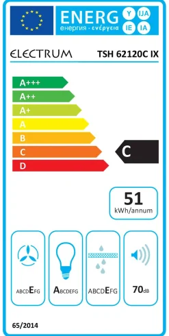 Electrum Schouwafzuigkap Tsh 62120C Ix 60Cm Rvs