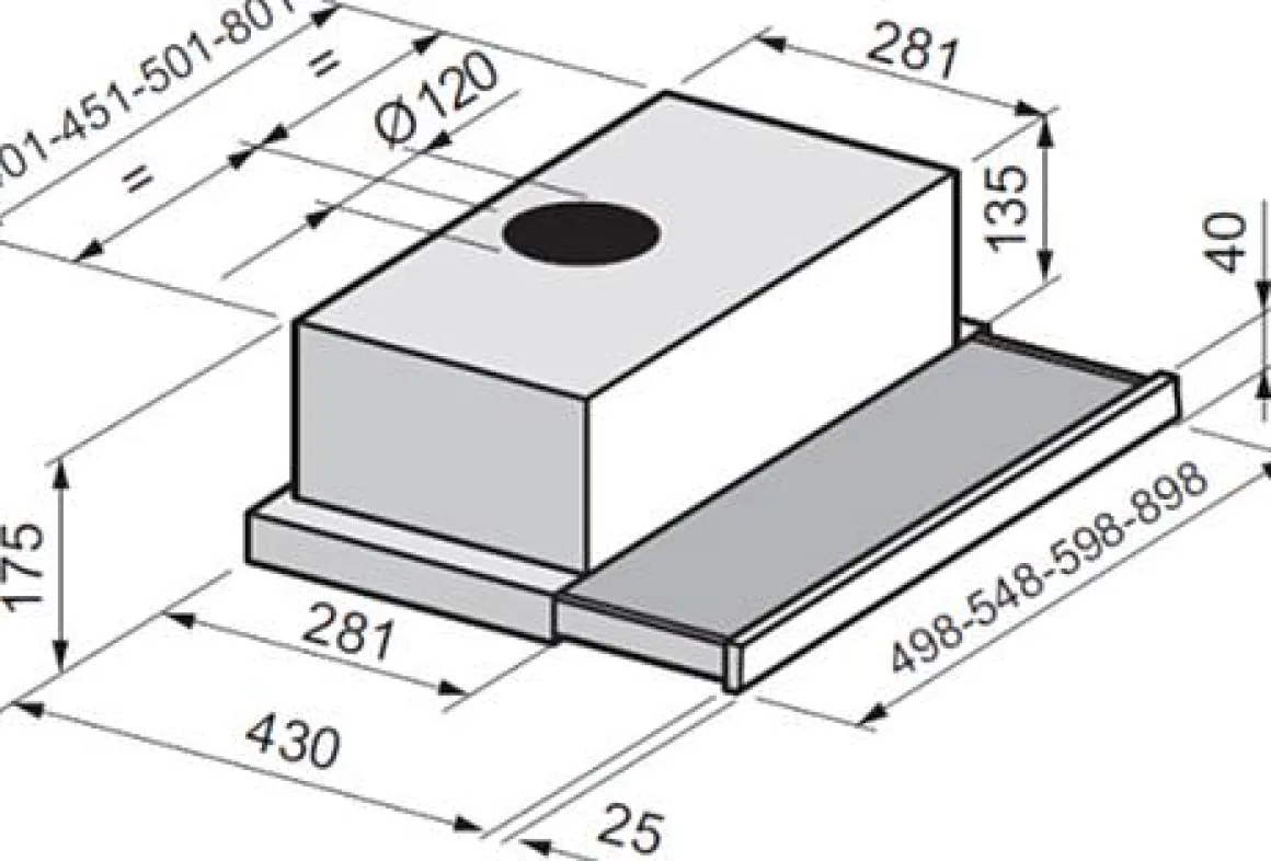 Electrum Telescopische Afzuigkap Th612Lx Rvs