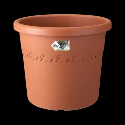 Elho Bloempot Algarve Cilindro Rond Wielen O48Cm Terra