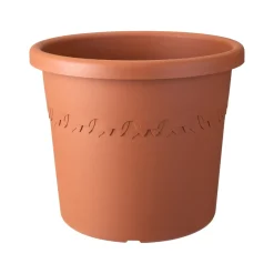 Elho Bloempot Algarve Cilindro Rond Wielen O40Cm Terra