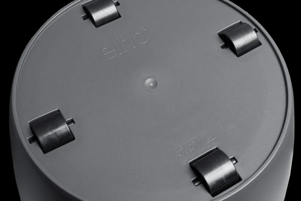 Elho Bloempot Brussels Rond Wielen O35Cm Antraciet