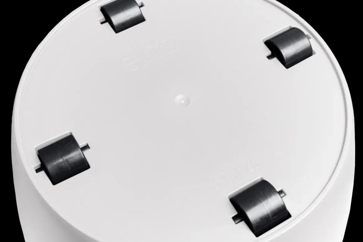 Elho Bloempot Brussels Rond Wielen O35Cm Wit