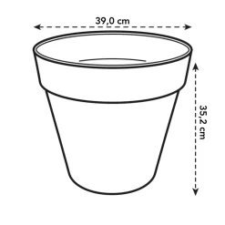 Elho Bloempot Loft Urban Rond Wielen O40Cm Antraciet