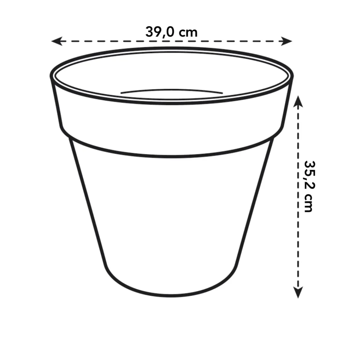 Elho Bloempot Loft Urban Rond Wielen O40Cm Antraciet