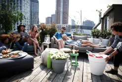 Elho Bloempot Loft Urban Rond Wielen O40Cm Antraciet