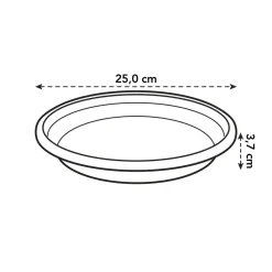 Elho Bloempot Universele Schotel Rond O25Cm Terra